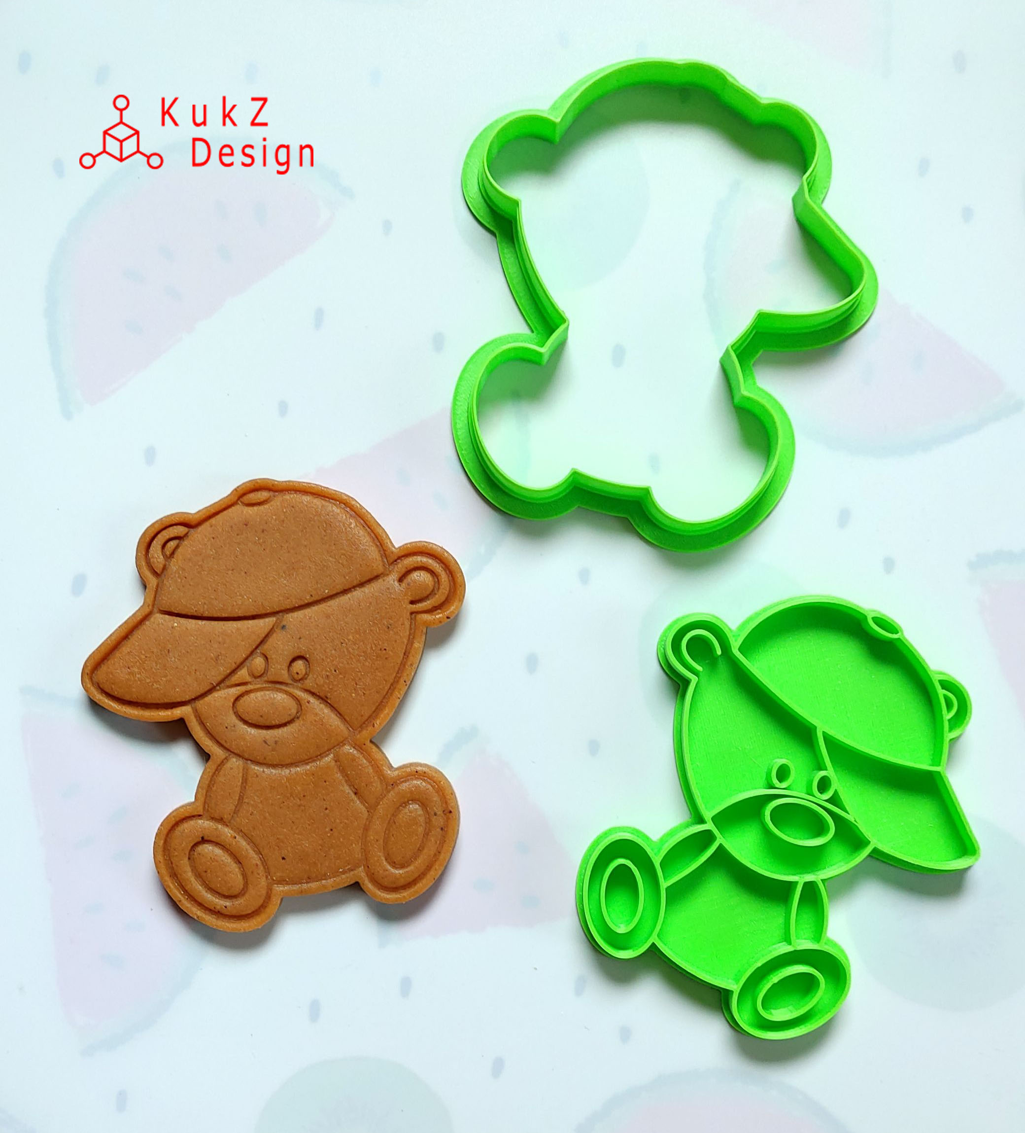 Teddy bear cookie cutter for baby shower